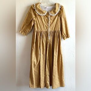 Relibeauty Girl’s Charming Yellow Floral Prairie Frontier Dress Costume Sz 10/12